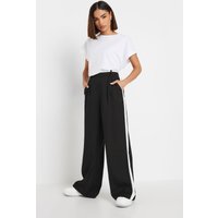 Petite Side Stripe Wide Leg Trousers