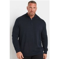 Quarter Zip Knit Jumper Dark