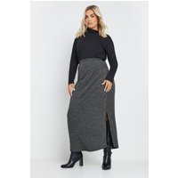 Yours Metallic Side Split Midi Skirt