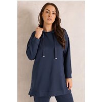 Evans Women's Drawstring Hoodie in Dark Navy | Size: 16