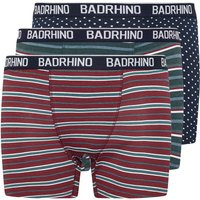 BadRhino Men's 3 Pack Stripe & Spot Boxers in Blue | Size: 7-8XL