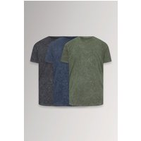 3 Pack Acid Wash T Shirts Light