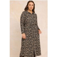 Evans Women's Crepe Midi Dress in Brown | Size: 26-28