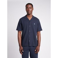 U.S. ASSN. Waffle Texture Revere Shirt Dark