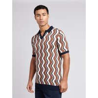 U.S. ASSN. Wave Knit Open Collar Shirt