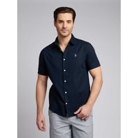 U.S. ASSN. Linen Blend Short Sleeve Shirt Dark