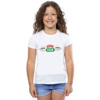 Friends Girl's Central Perk Cotton T-Shirt in White | Size: 5-6 Years