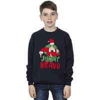 Johnny Bravo Boy's Johnny Christmas Sweatshirt in Navy | Size: 12-13 Years
