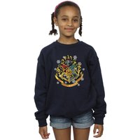 Harry Potter Girl's Christmas Crest Sweatshirt in Navy | Size: 3-4 Years