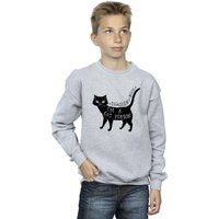 Disney Boy's Hocus Pocus A Cat Person Sweatshirt in Grey | Size: 5-6 Years