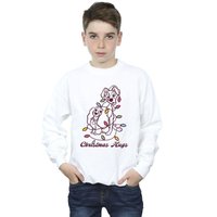 Disney Boy's Lady & The Trump Christmas Hugs Sweatshirt in White | Size: 5-6 Years
