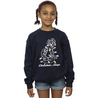 Disney Girl's Lady & The Trump Christmas Hugs Sweatshirt in Navy | Size: 9 Years