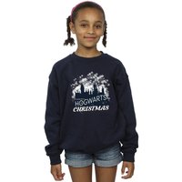 Harry Potter Girl's Hogwarts Christmas Sweatshirt in Navy | Size: 12-13 Years