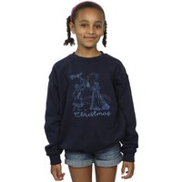 Disney Girl's Frozen Magic Christmas Sweatshirt in Navy | Size: 12-13 Years