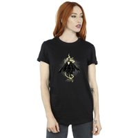DC Comics Women's Black Adam Hovering Bolt Cotton Boyfriend T-Shirt | Size: Medium