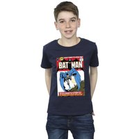DC Comics Boy's Running Batman Cover T-Shirt in Navy | Size: 3-4 Years