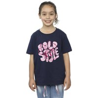 Disney Girl's Minnie Mouse Bold Style Cotton T-Shirt in Navy | Size: 3-4 Years