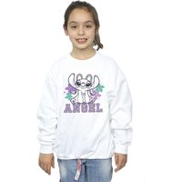 Disney Girl's Lilo & Stitch Angel Sweatshirt in White | Size: 12-13 Years