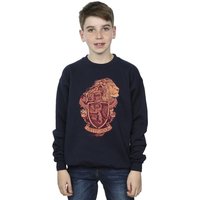 Harry Potter Boy's Gryffindor Sketch Crest Sweatshirt in Navy | Size: 3-4 Years