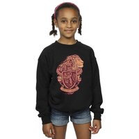 Harry Potter Girl's Gryffindor Sketch Crest Sweatshirt in Black | Size: 7-8 Years