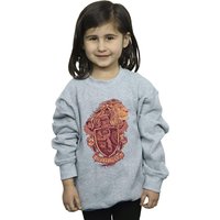 Harry Potter Girl's Gryffindor Sketch Crest Sweatshirt in Grey | Size: 7-8 Years