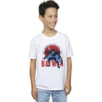 DC Comics Boy's Batman Gotham City T-Shirt in White | Size: 12-13 Years