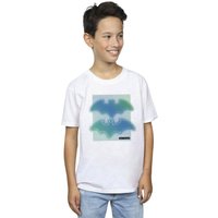 DC Comics Boy's Batman Grid Gradient T-Shirt in White | Size: 5-6 Years