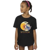 Girl's Lilo & Stitch Summer Waves Cotton T-Shirt in | Size: 12-13 Years