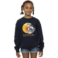 Disney Girl's Lilo & Stitch Summer Waves Sweatshirt in Navy | Size: 12-13 Years