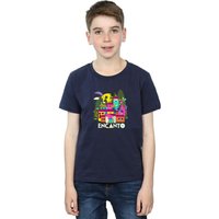Disney Boy's Encanto Many Houses T-Shirt in Navy | Size: 3-4 Years