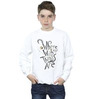 Where The Wild Things Are Boy's Printed White Sweatshirt | Size: 12-13 Years