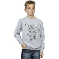 Where The Wild Things Are Boy's Printed White Sweatshirt in Grey | Size: 3-4 Years
