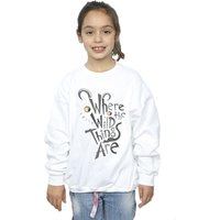 Where The Wild Things Are Girl's Printed Black Sweatshirt in White | Size: 3-4 Years