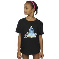 Girl's Lilo & Stitch Reading A Book Cotton T-Shirt in | Size: 9 Years