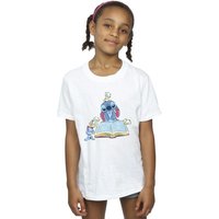 Disney Girl's Lilo & Stitch Reading A Book Cotton T-Shirt in White | Size: 12-13 Years