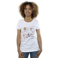 Disney Women's Dumbo Story Book Page Cotton T-Shirt in White | Size: Large