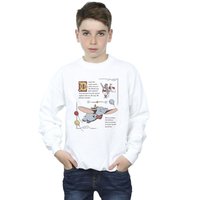 Disney Boy's Dumbo Story Book Page Sweatshirt in White | Size: 9 Years