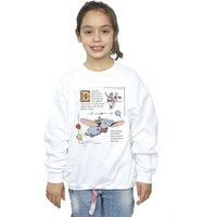 Disney Girl's Dumbo Story Book Page Sweatshirt in White | Size: 5-6 Years