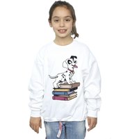 Disney Girl's 101 Dalmatians Books Sweatshirt in White | Size: 5-6 Years
