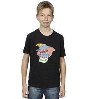Boy's Dumbo Sitting On Books T-Shirt in | Size: 7-8 Years