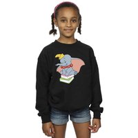 Girl's Dumbo Sitting On Books Sweatshirt in | Size: 7-8 Years