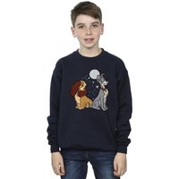 Disney Boy's Lady & The Tramp Moon Sweatshirt in Navy | Size: 9 Years