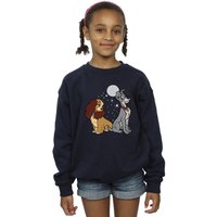 Disney Girl's Lady & The Tramp Moon Sweatshirt in Navy | Size: 9 Years