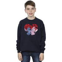 Disney Boy's Lilo & Stitch Hearts Sweatshirt in Navy | Size: 9 Years