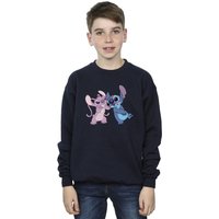 Disney Boy's Lilo & Stitch Kisses Sweatshirt in Navy | Size: 5-6 Years