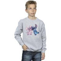 Disney Boy's Lilo & Stitch Kisses Sweatshirt in Grey | Size: 7-8 Years