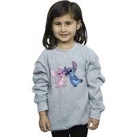 Disney Girl's Lilo & Stitch Kisses Sweatshirt in Grey | Size: 7-8 Years