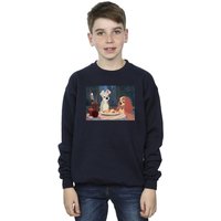 Disney Boy's Lady & The Tramp Spaghetti Photo Sweatshirt in Navy | Size: 7-8 Years