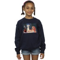 Disney Girl's Lady & The Tramp Spaghetti Photo Sweatshirt in Navy | Size: 7-8 Years