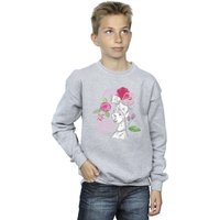 Disney Boy's 101 Dalmatians Flowers Sweatshirt in Grey | Size: 9 Years